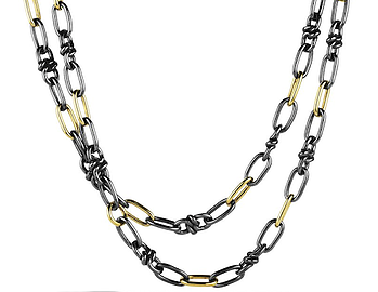 David_Yurman_Black__Gold_necklace