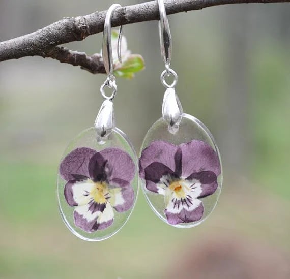 Pansy earrings