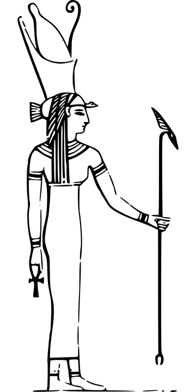 Illustration of Egyptian wearing a pair of upper arm cuffs