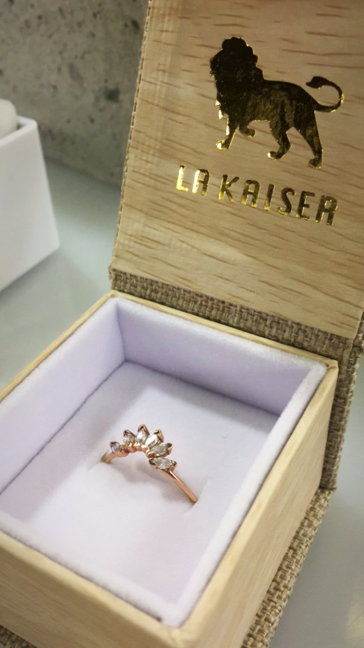 La Kaiser 14KT ROSE GOLD DIAMOND CARIBBEAN SUNRISE RING