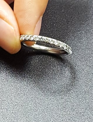 pave band for your diamond engagment ring 