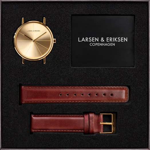 Watch box 37 mm Gold-Gold-Brown LARSEN & ERIKSEN